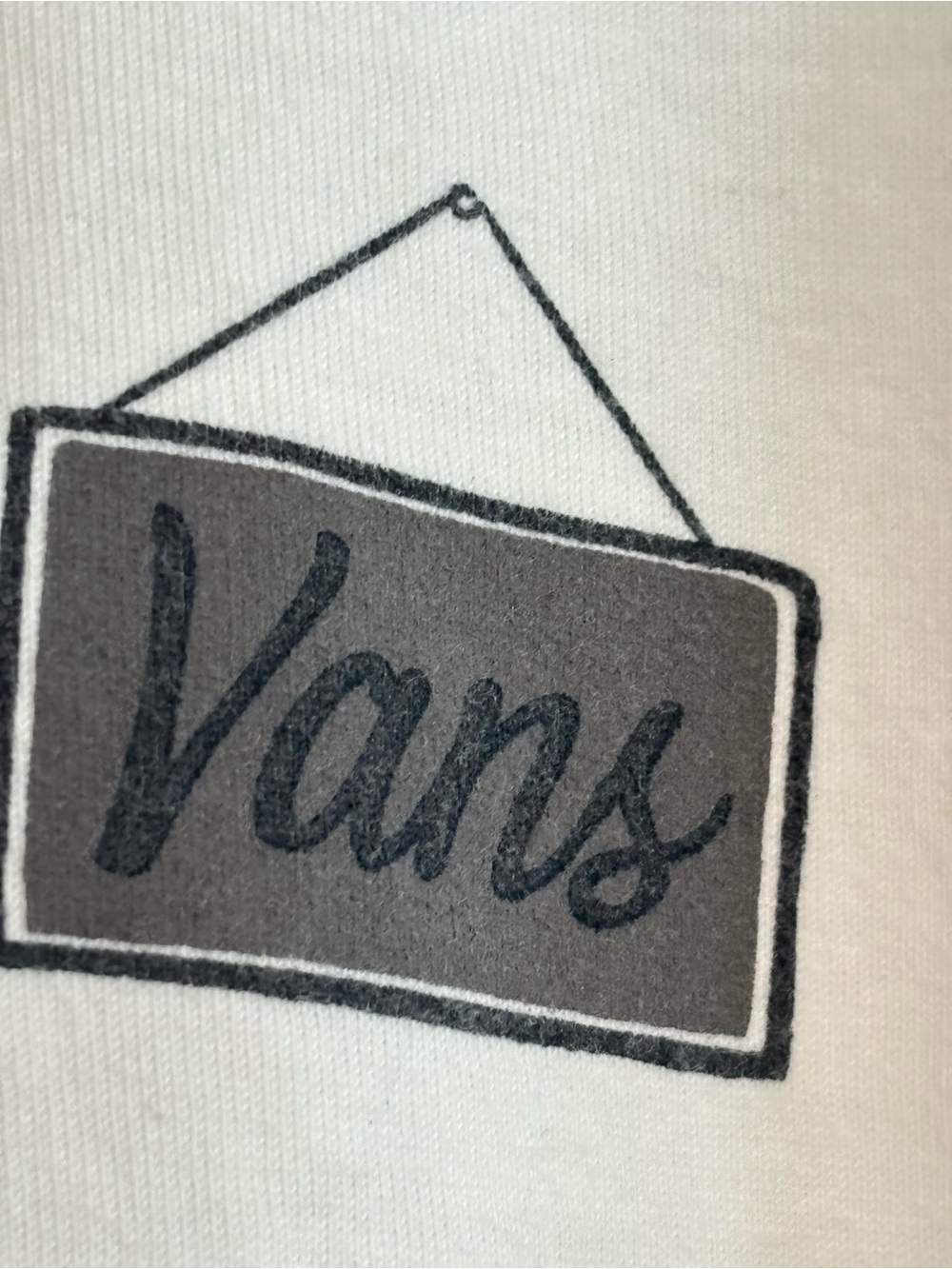 Vans White Short Sleeve Crew with Small Logo Patch - Picture 3 of 4